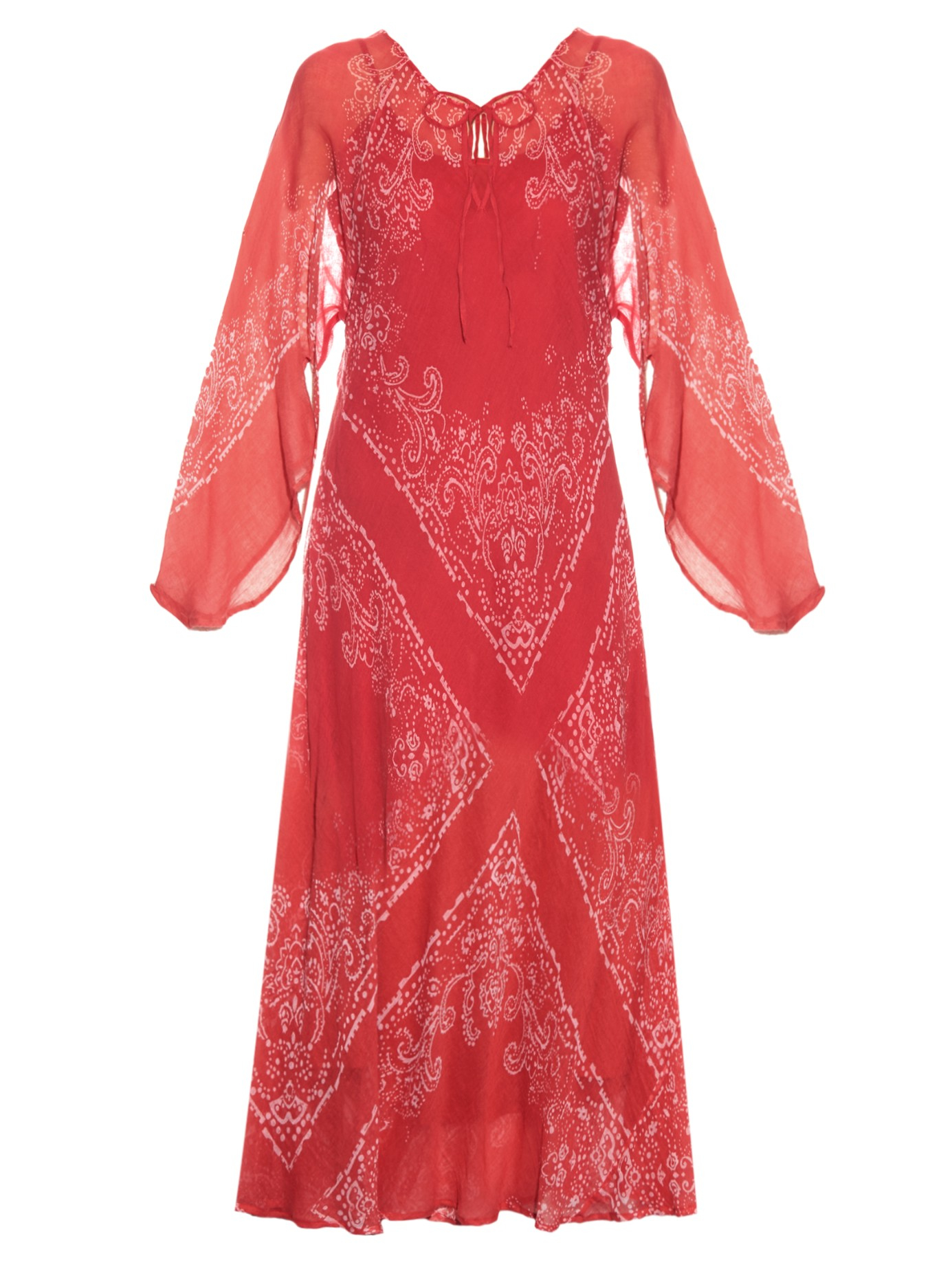 Mes demoiselles Bonita Bandana-print Maxi Dress in Red | Lyst