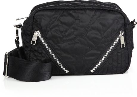 Mz Wallace Dee Quilted Nylon Crossbody Bag in Black | Lyst