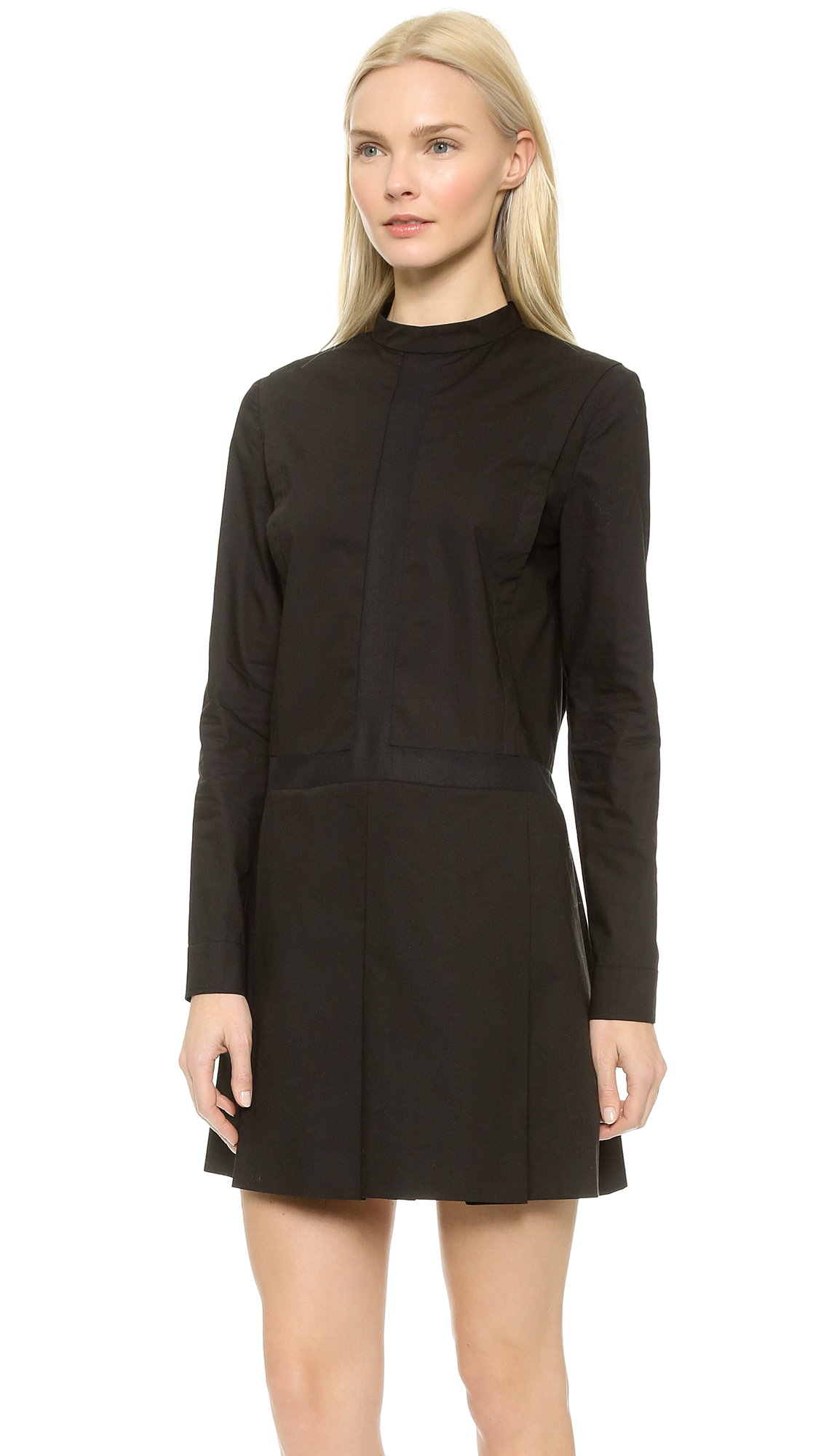 Public school Pleated Missionary Dress - Black in Black | Lyst