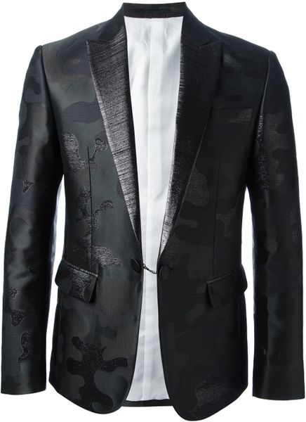 Dsquared² Camouflage Embroidered Suit in Black for Men | Lyst