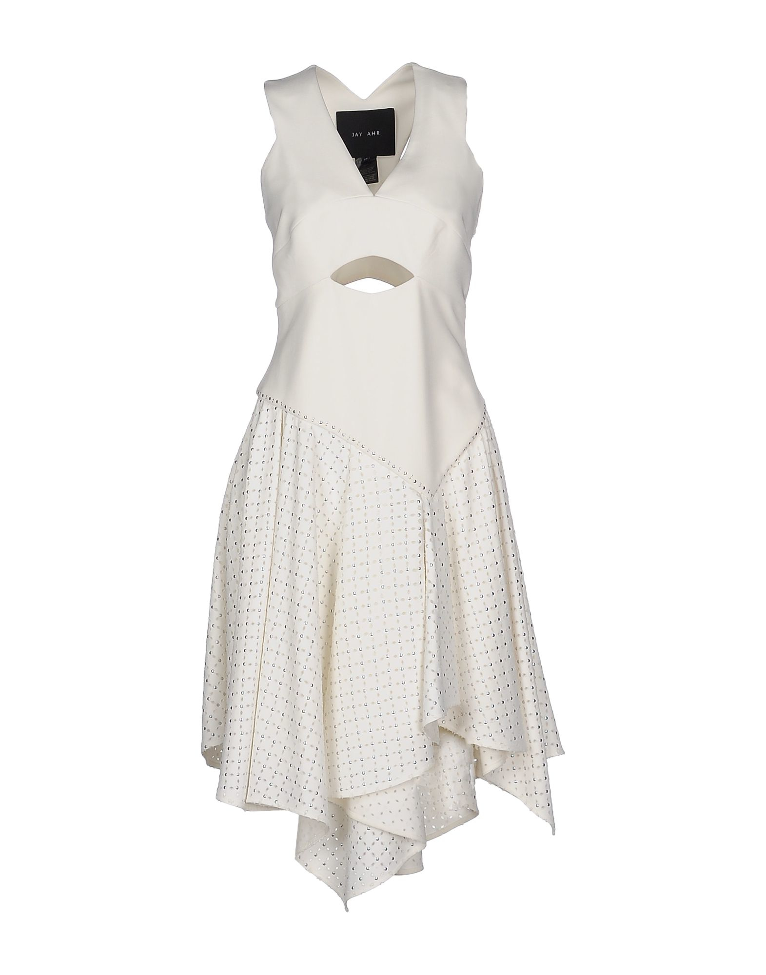 Lyst Jay Ahr Knee Length Dress In White Gallery