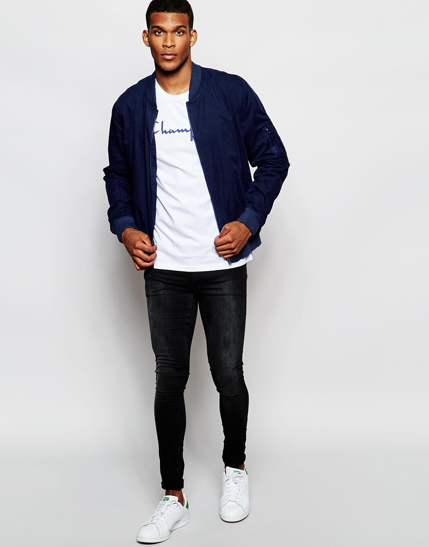 Lyst - Champion Script T-shirt Exclusive To Asos in White for Men