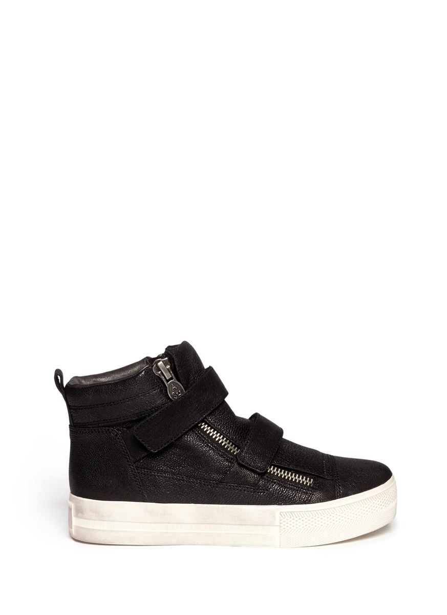 Ash Jump Leather Platform Sneakers in Black | Lyst