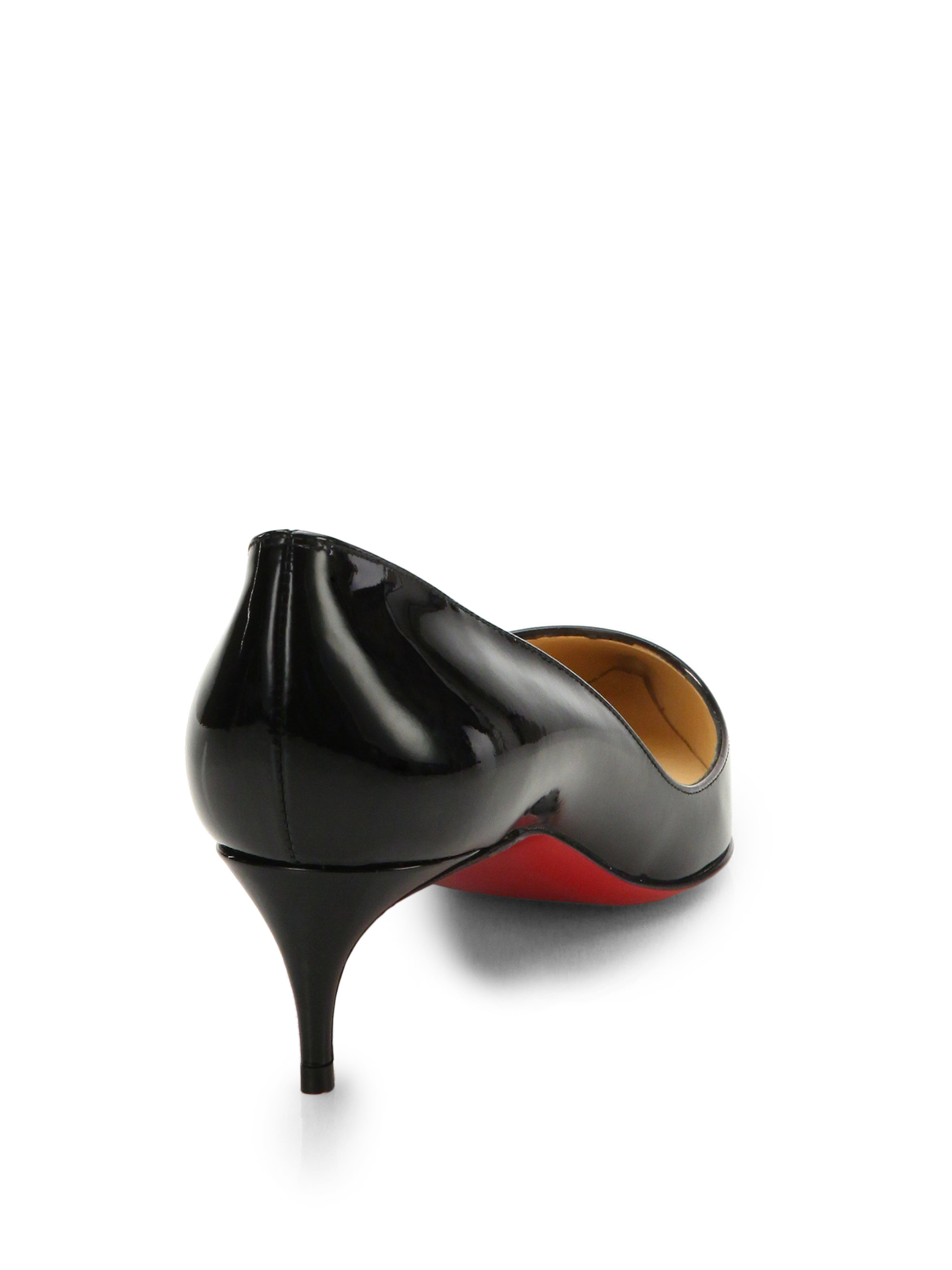 Christian louboutin Rocket Patent Leather Kitten Heel Pumps in ...  