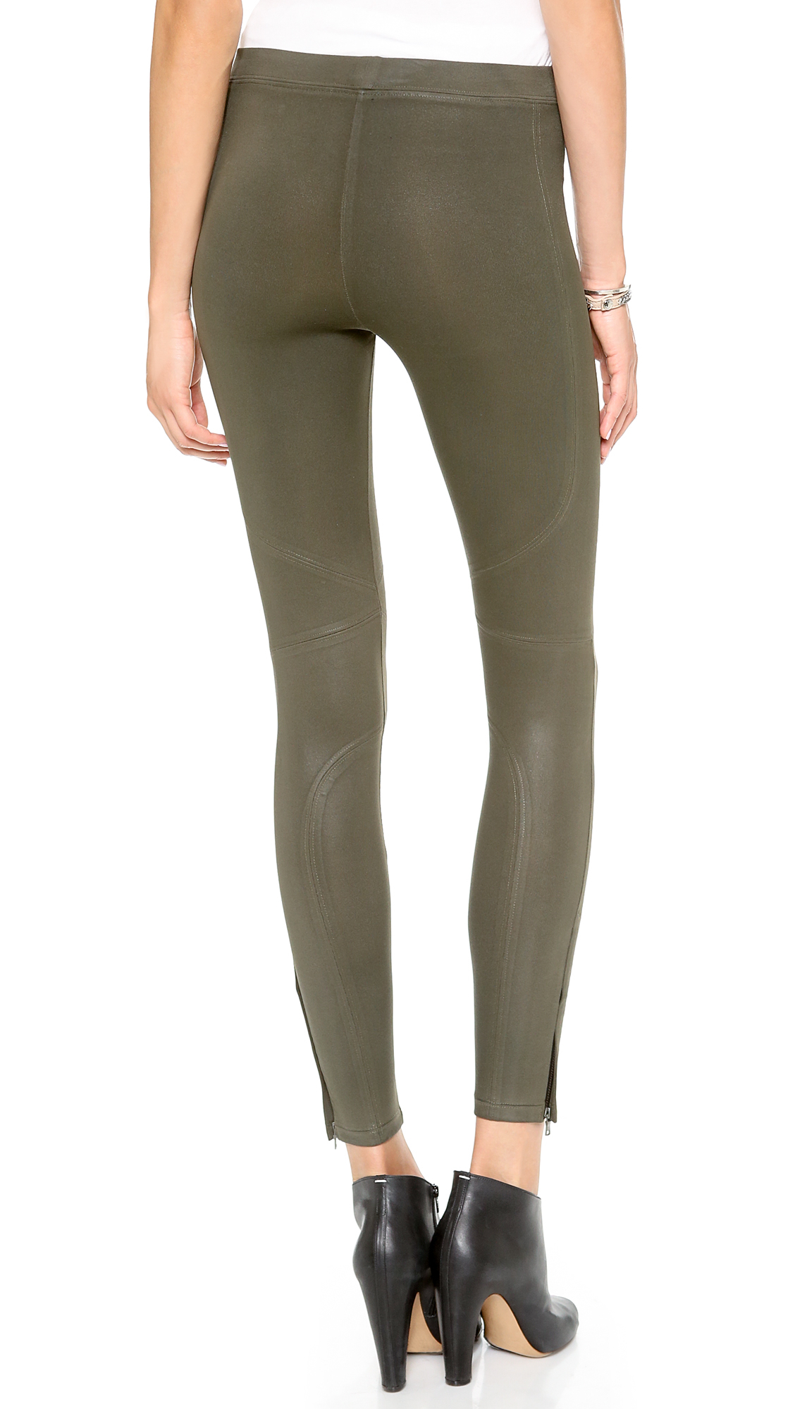 Lyst David Lerner New Seamed Leggings in Green