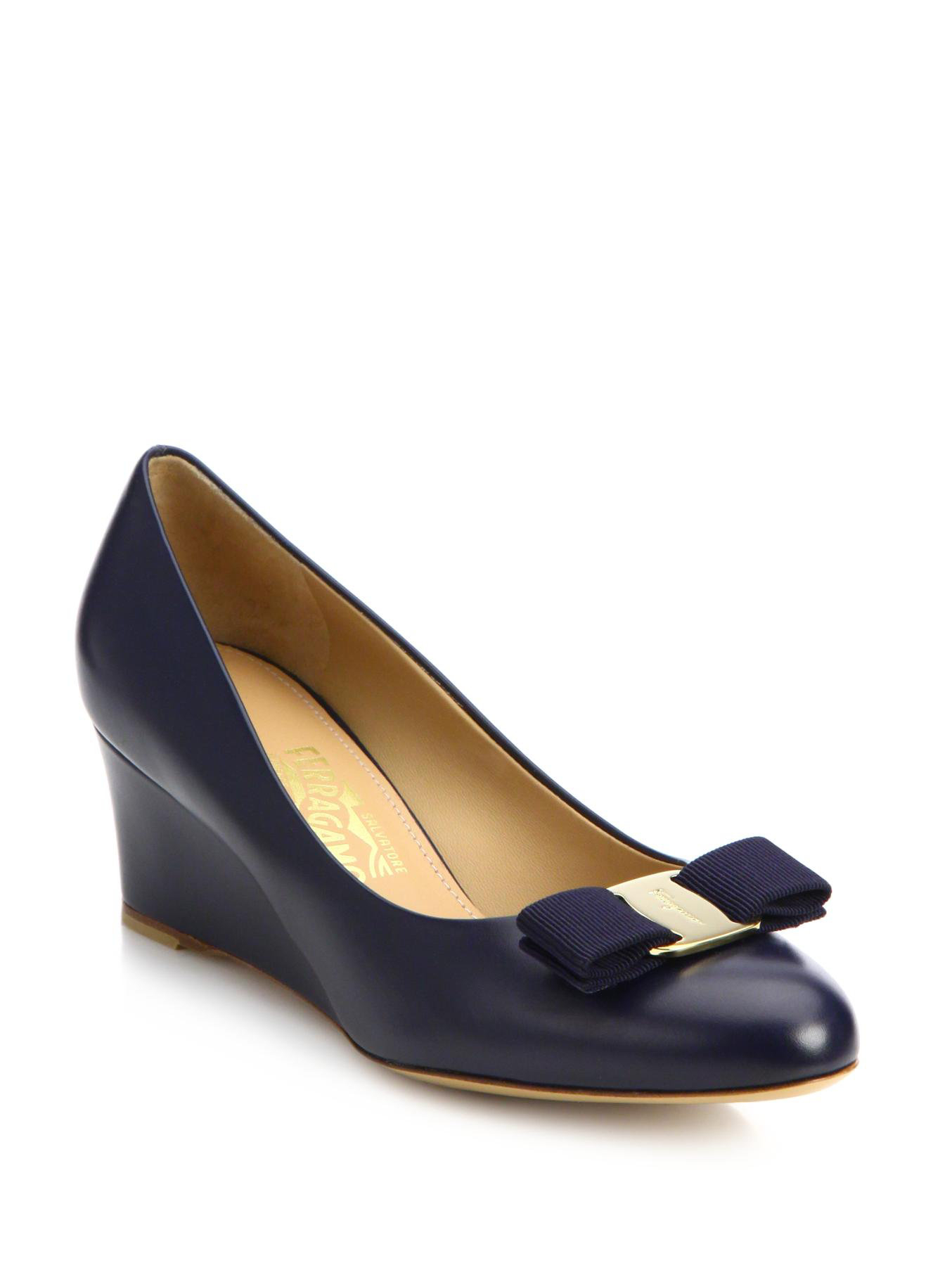 blue pumps with bow