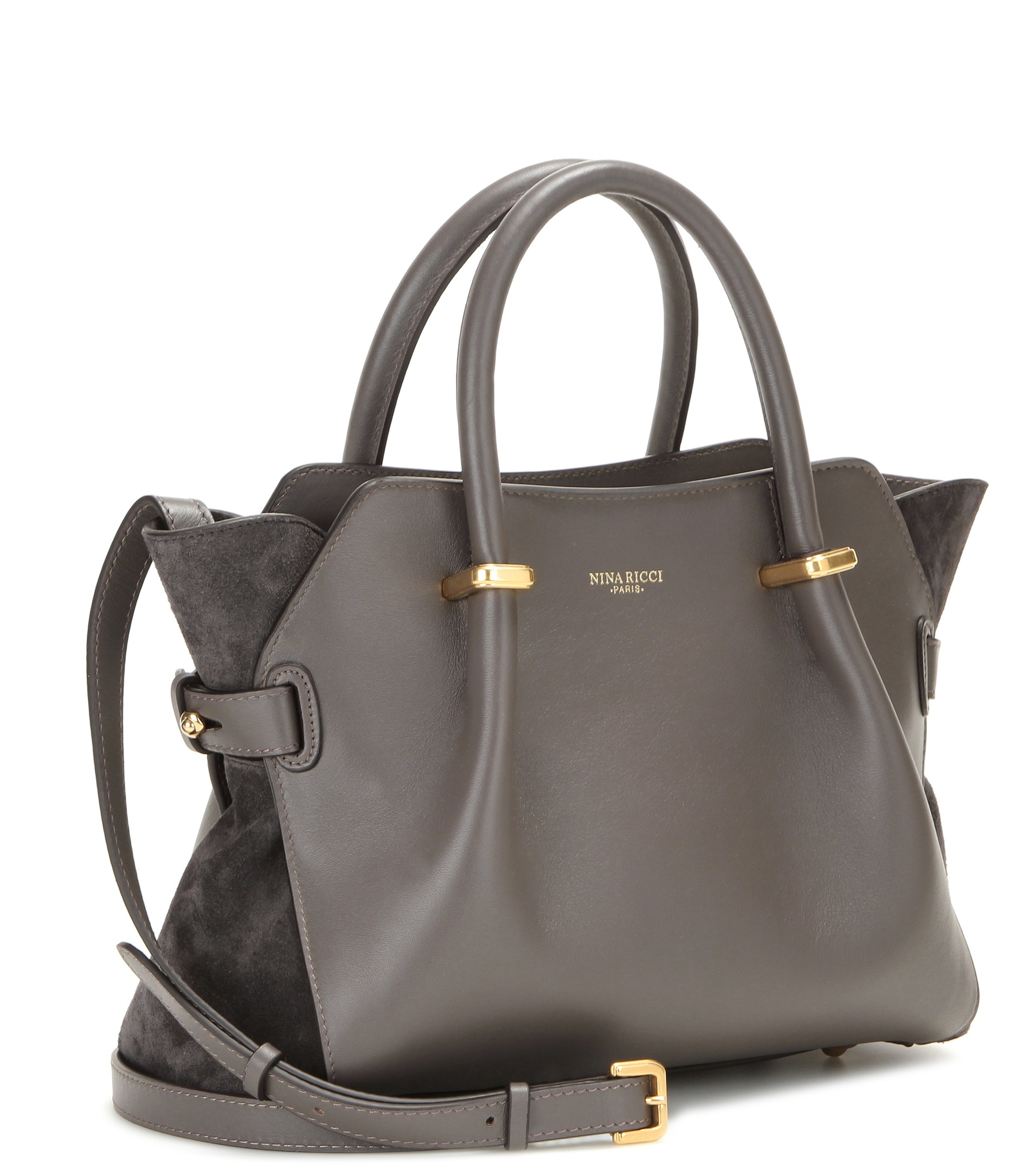 Nina Ricci Marché Mini Leather Tote In Gray Lyst Gallery