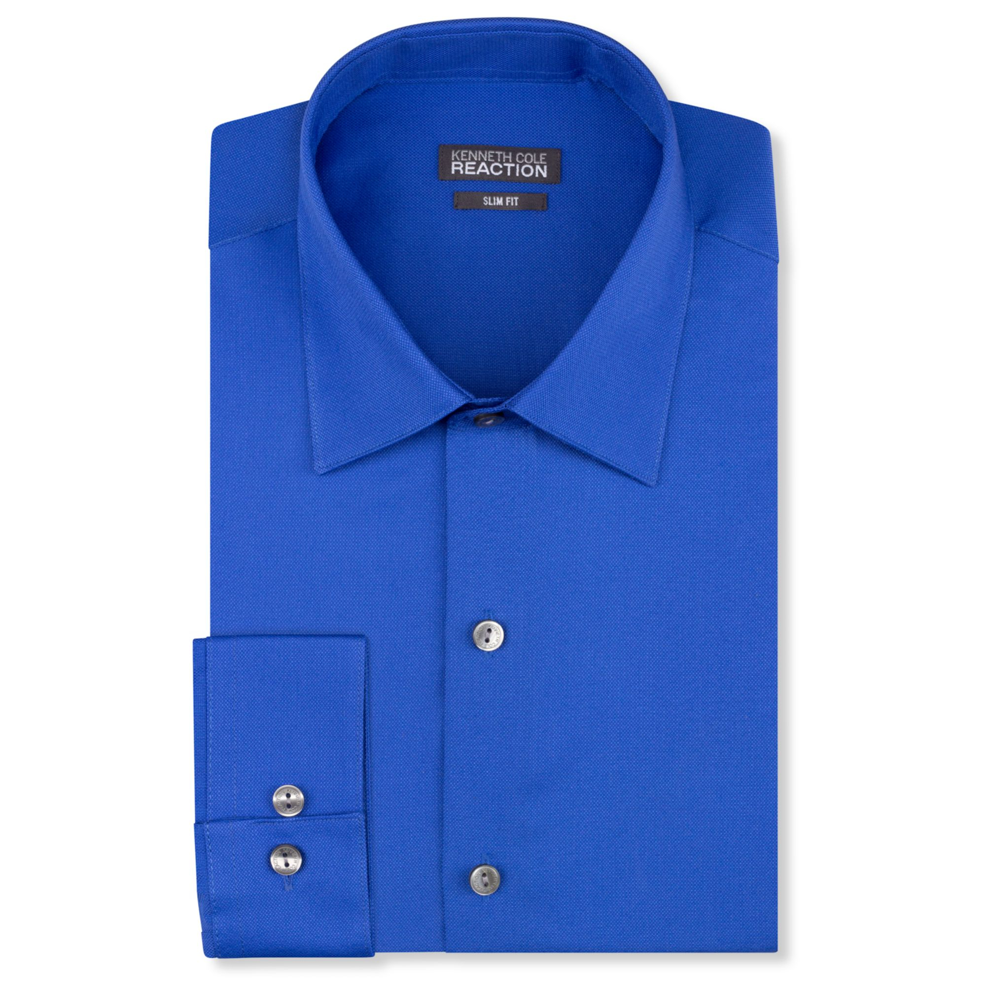 Lyst - Kenneth Cole Reaction Slimfit Royal Blue Solid Dress Shirt in ...