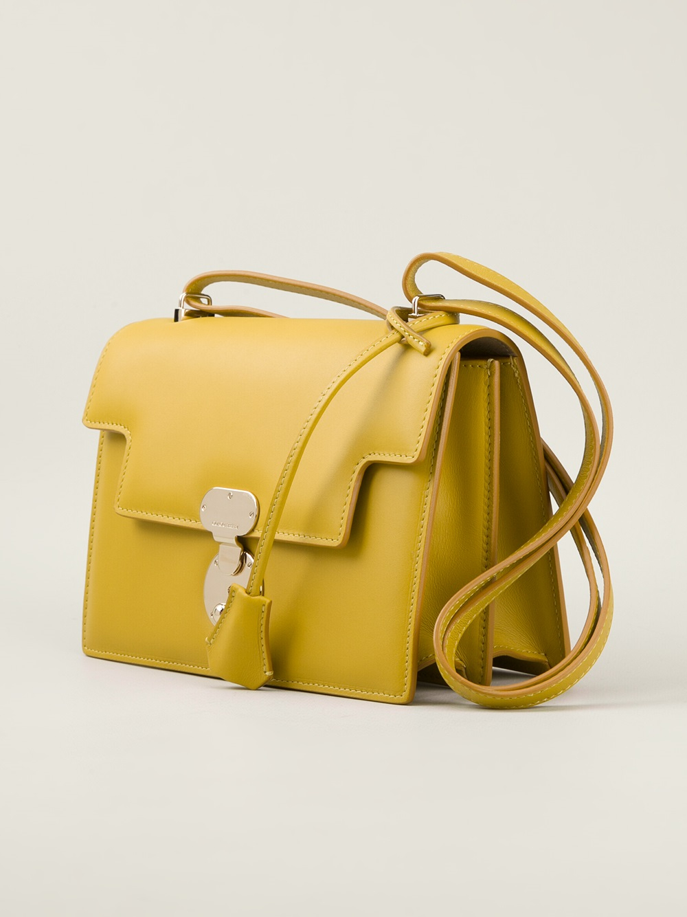 Lyst - Giorgio Armani Flap Closure Shoulder Bag in Yellow