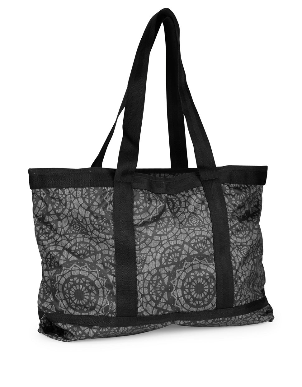 Lesportsac Large Printed Travel Tote Bag in Gray Lyst