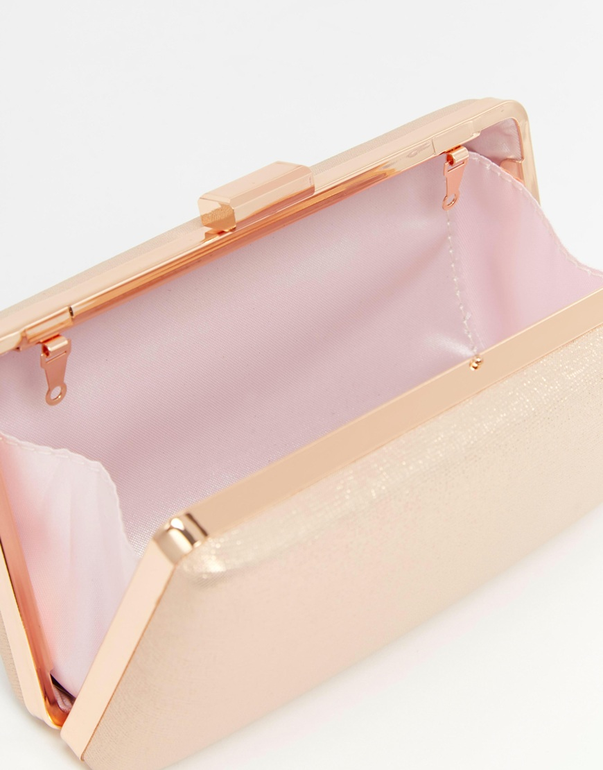 Lyst Chi London Box Clutch Bag In Rose Gold Pink