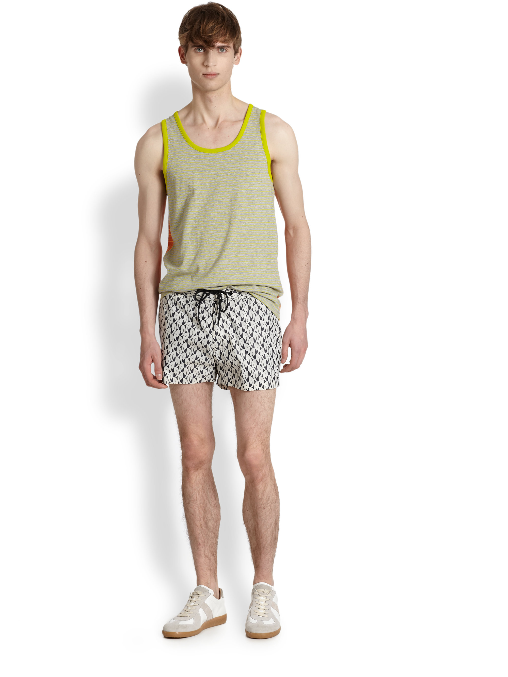 Lyst - Marc By Marc Jacobs Bellflower Swim Trunks in Black for Men