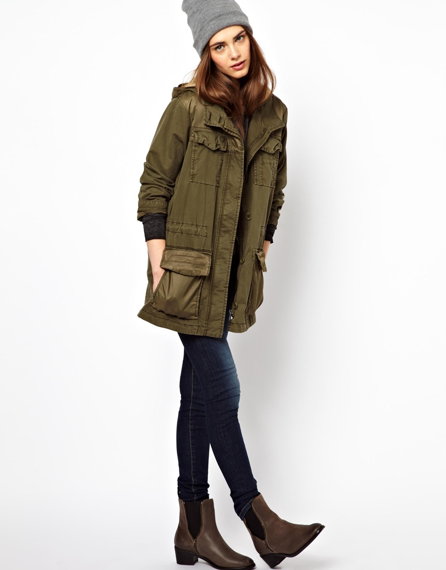 Lyst Esprit Parka with Detachable Teddy Fur Lining in Natural