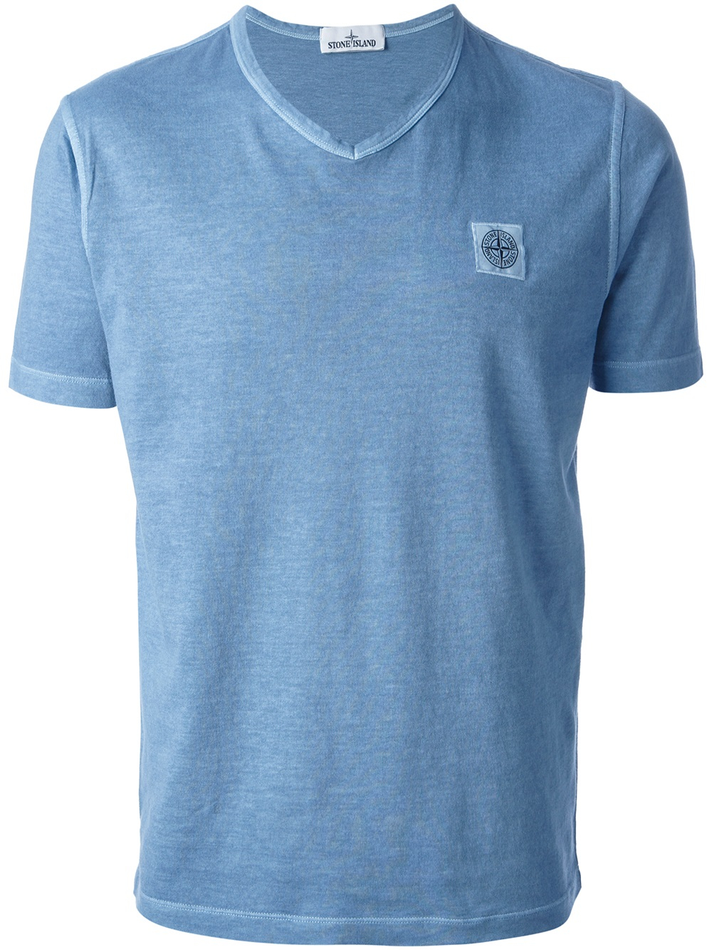 Lyst - Stone island V-neck T-shirt in Blue for Men