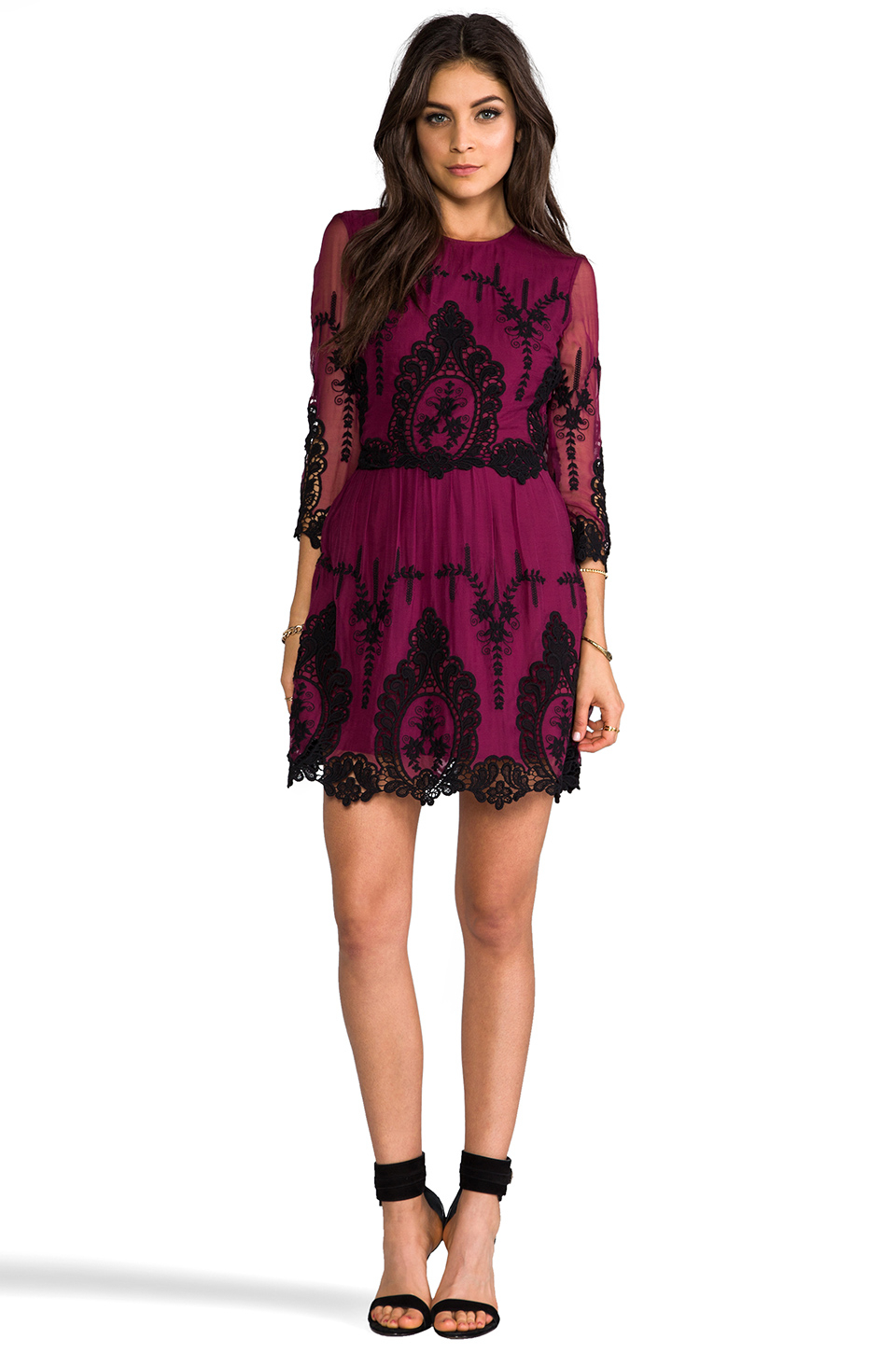 Dolce vita Valentina Dress in Burgundy in Purple | Lyst