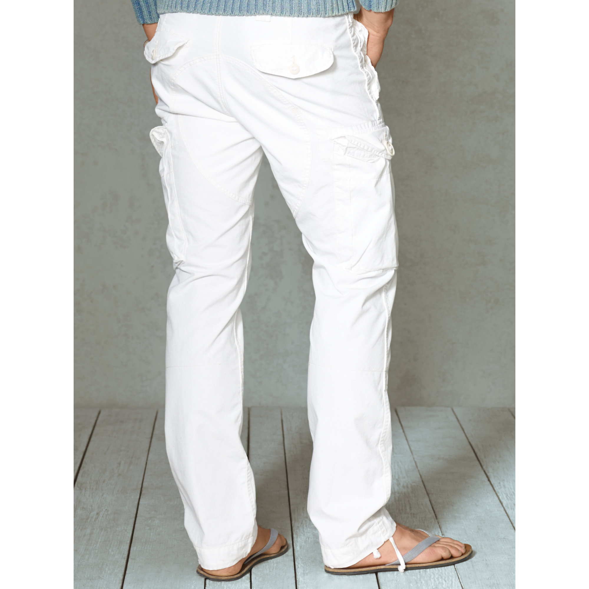 white polo cargo pants