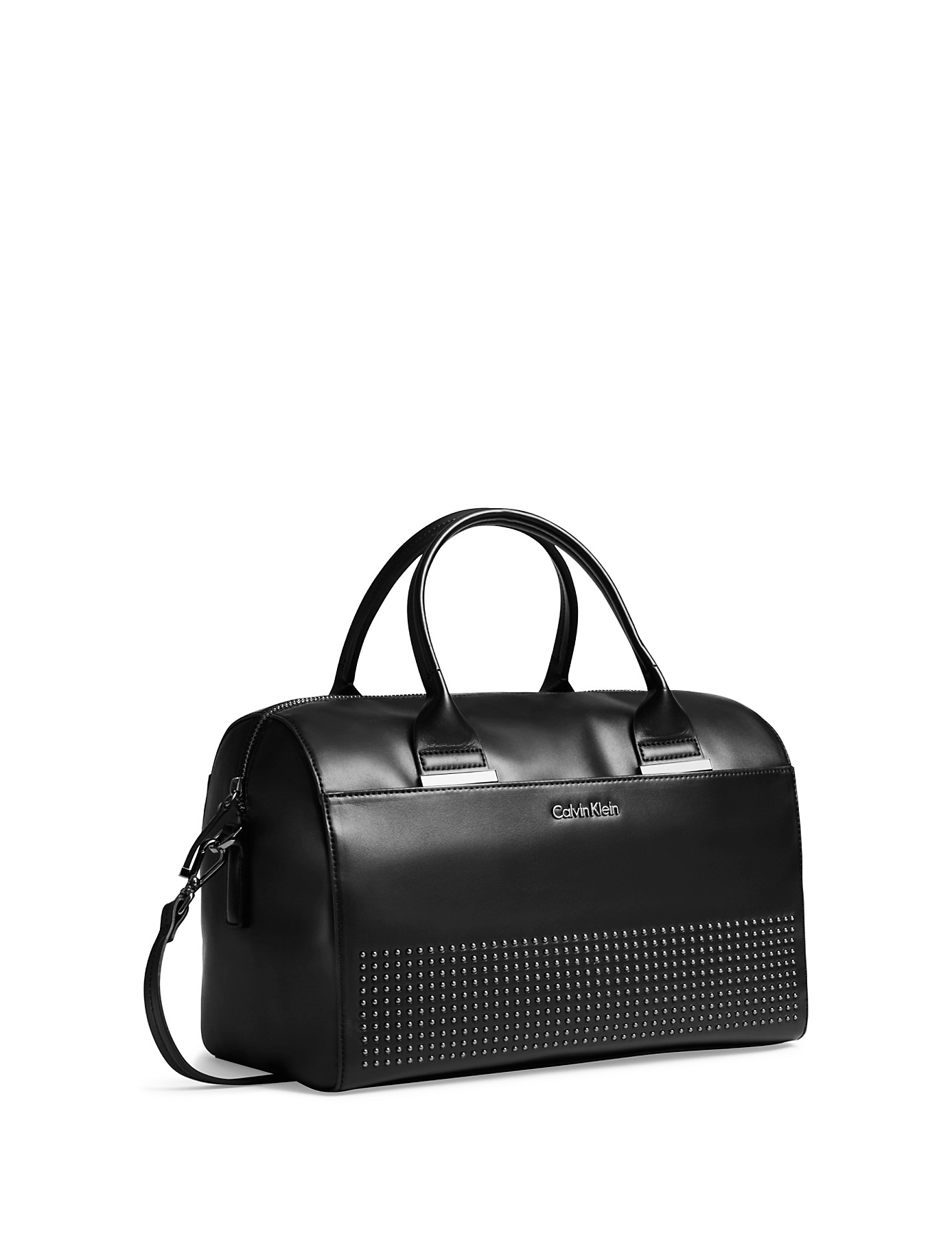 Lyst Calvin Klein Claire Sleek Barrel Satchel In Black Gallery