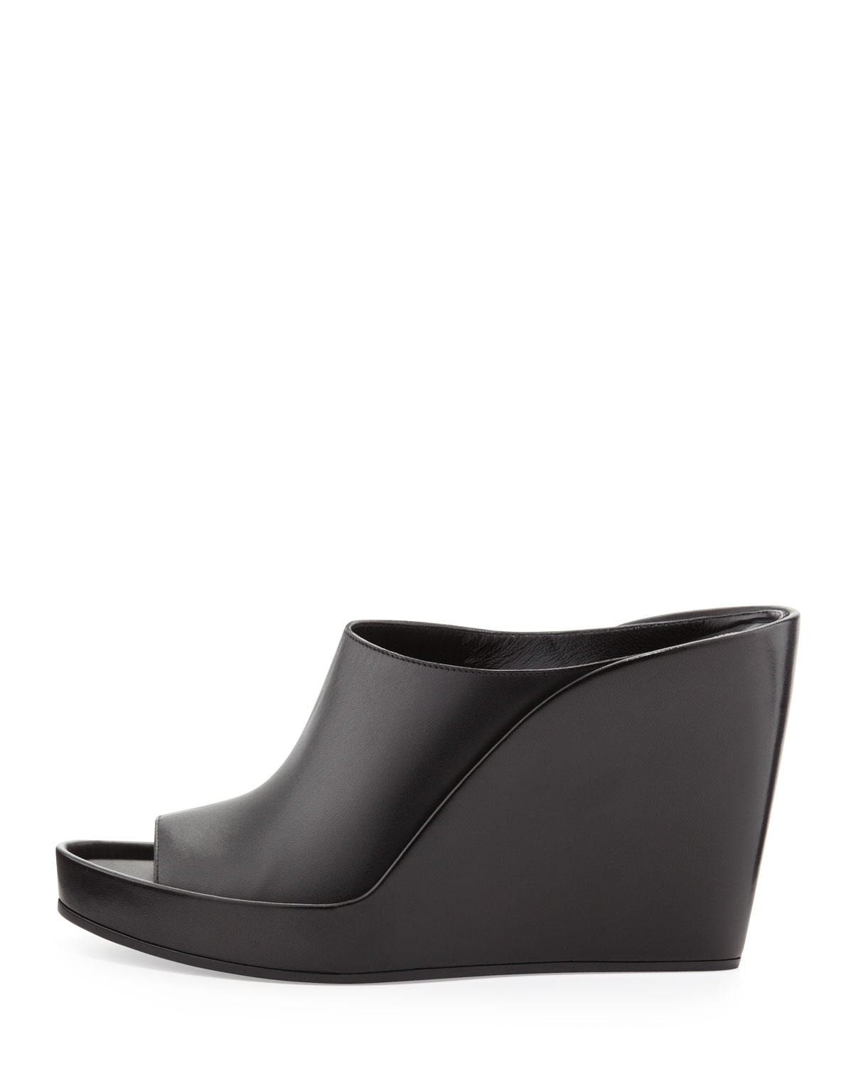 balenciaga drapy padded leather flat mules