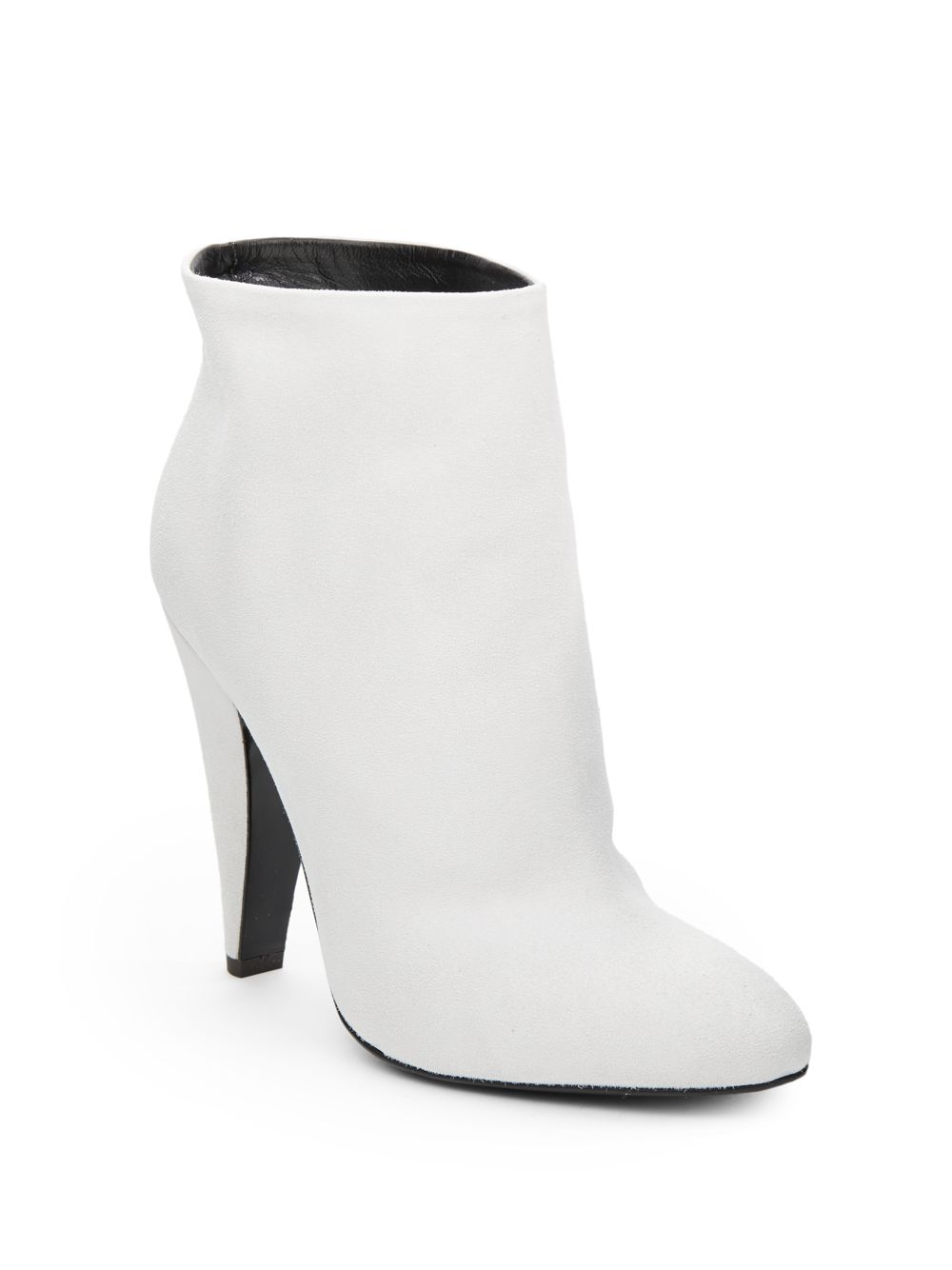 Lyst - Giuseppe Zanotti Suede Ankle Boots in White