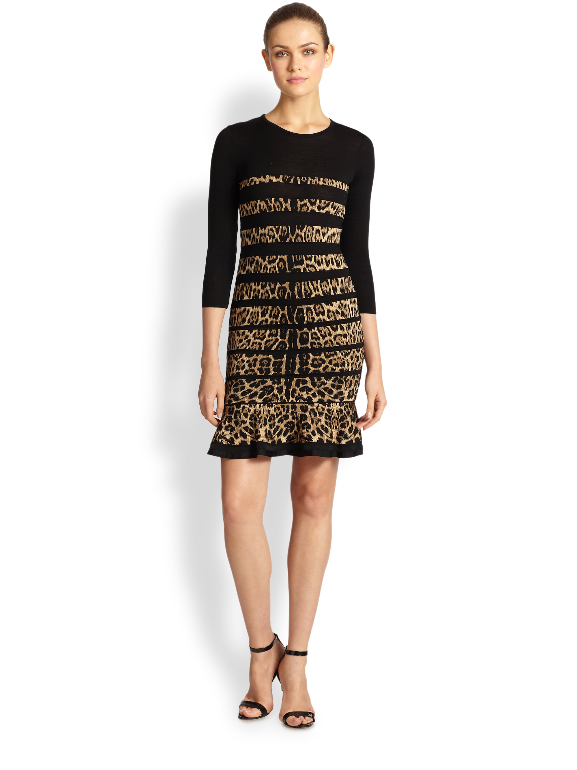 roberto cavalli leopard dress
