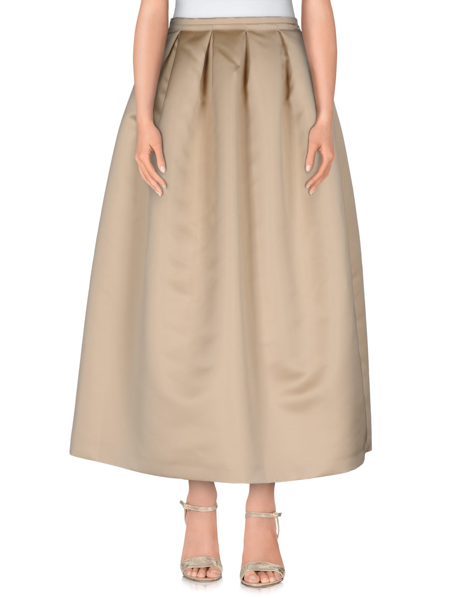 Rochas Beige Long Skirt Lyst