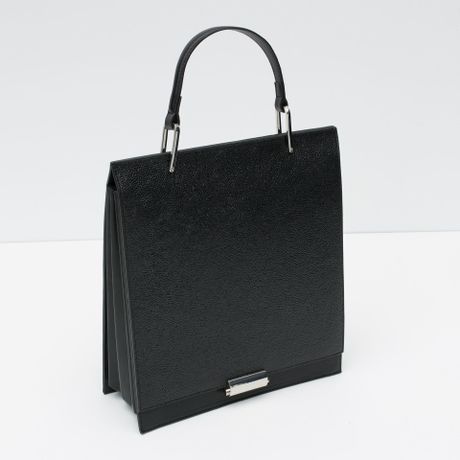 Zara Embossed City Bag Embossed City Bag in Black | Lyst