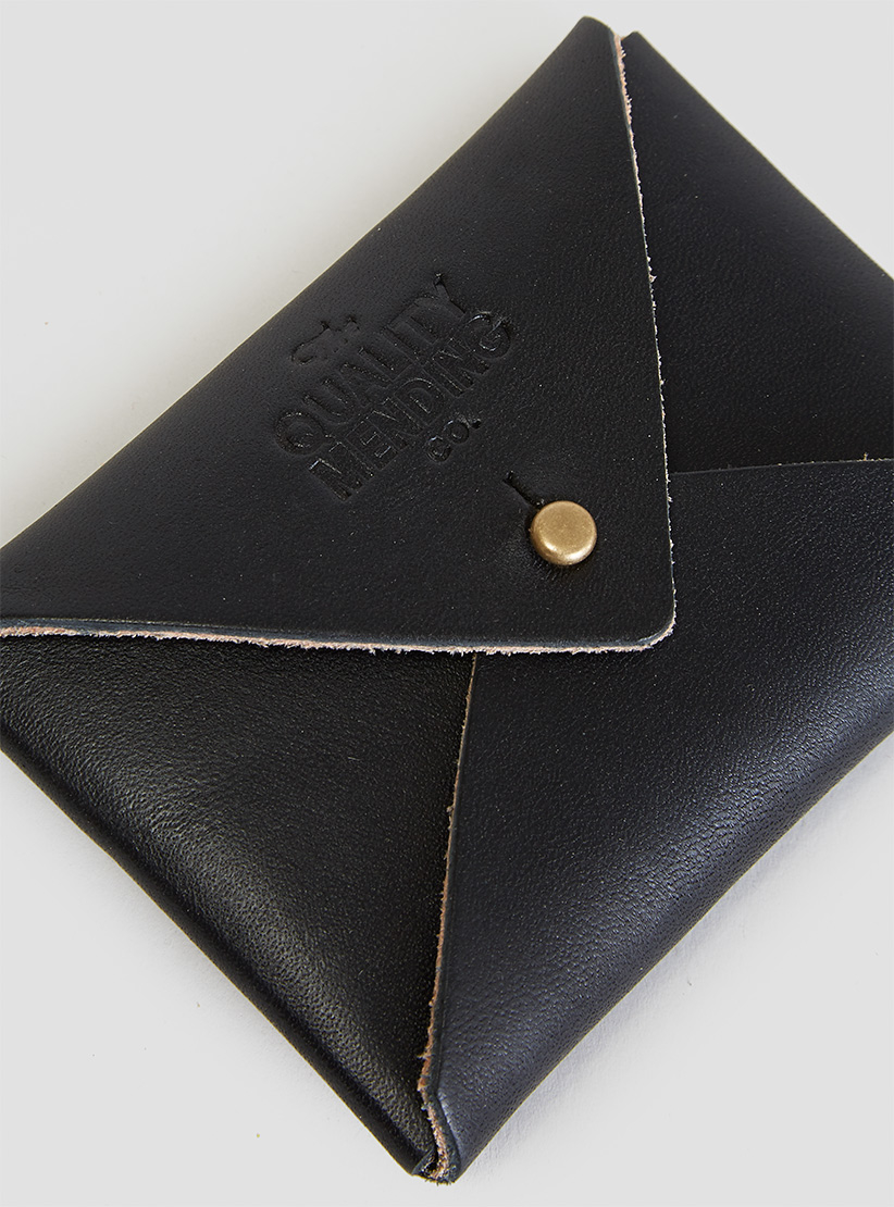 Lyst The Quality Mending Co. Envelope Wallet Black in Black for Men