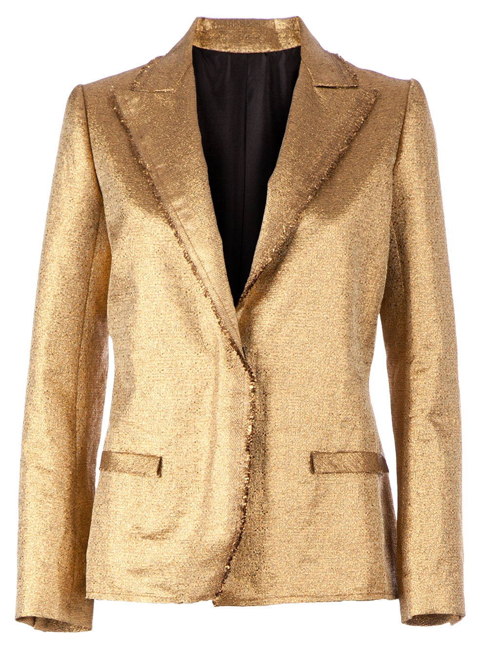 Lanvin Metallic Blazer in Gold (metallic) | Lyst