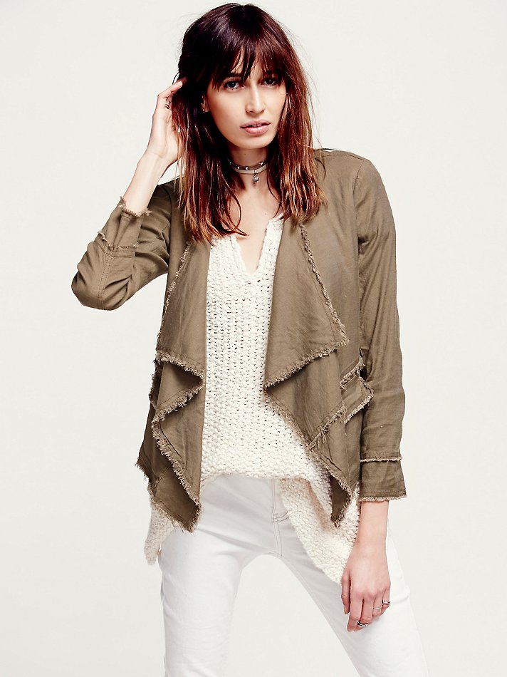 Lyst Free people Womens Raw Femme Linen Jacket in Brown