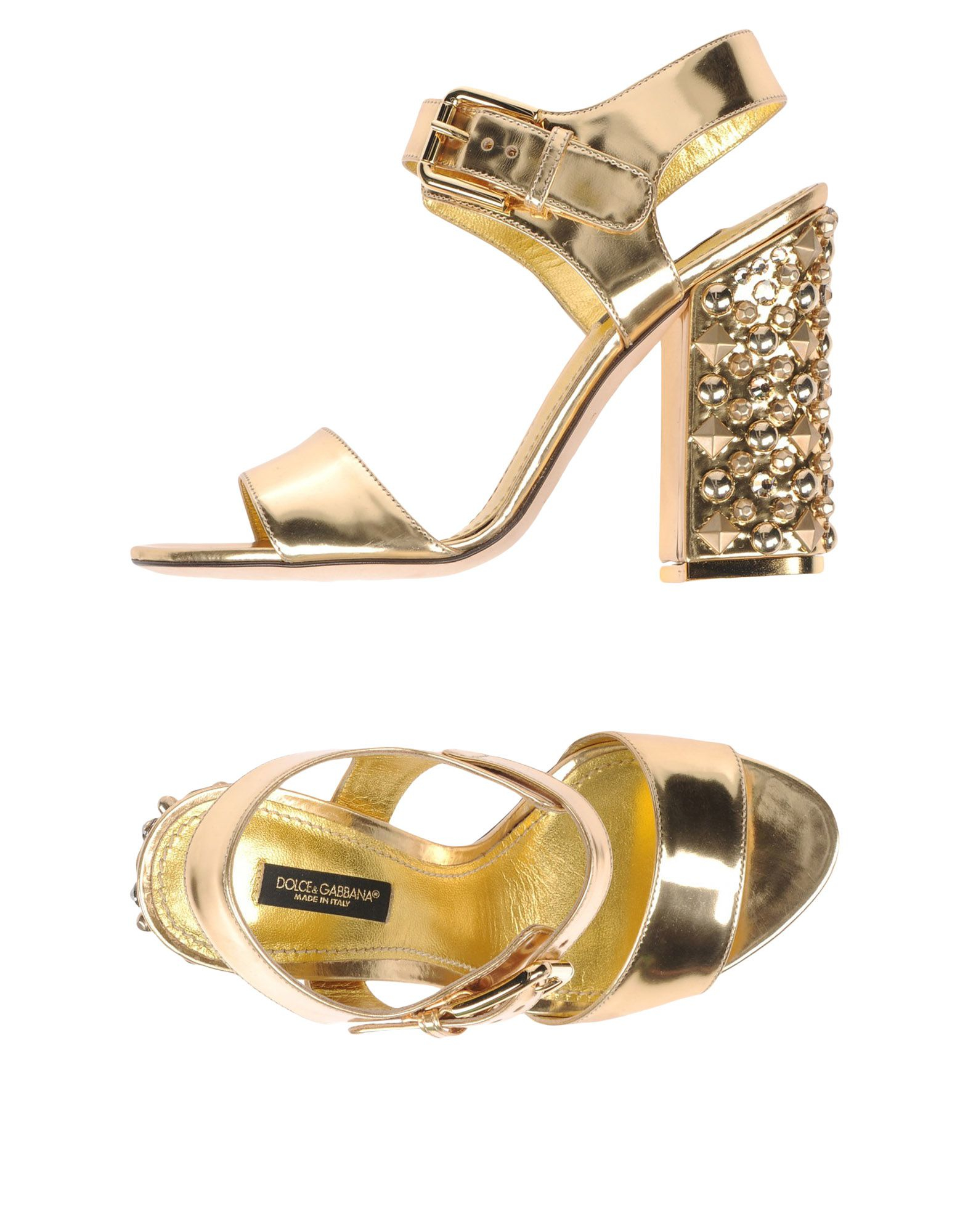 Dolce & Gabbana Sandals in Gold (Metallic) - Lyst