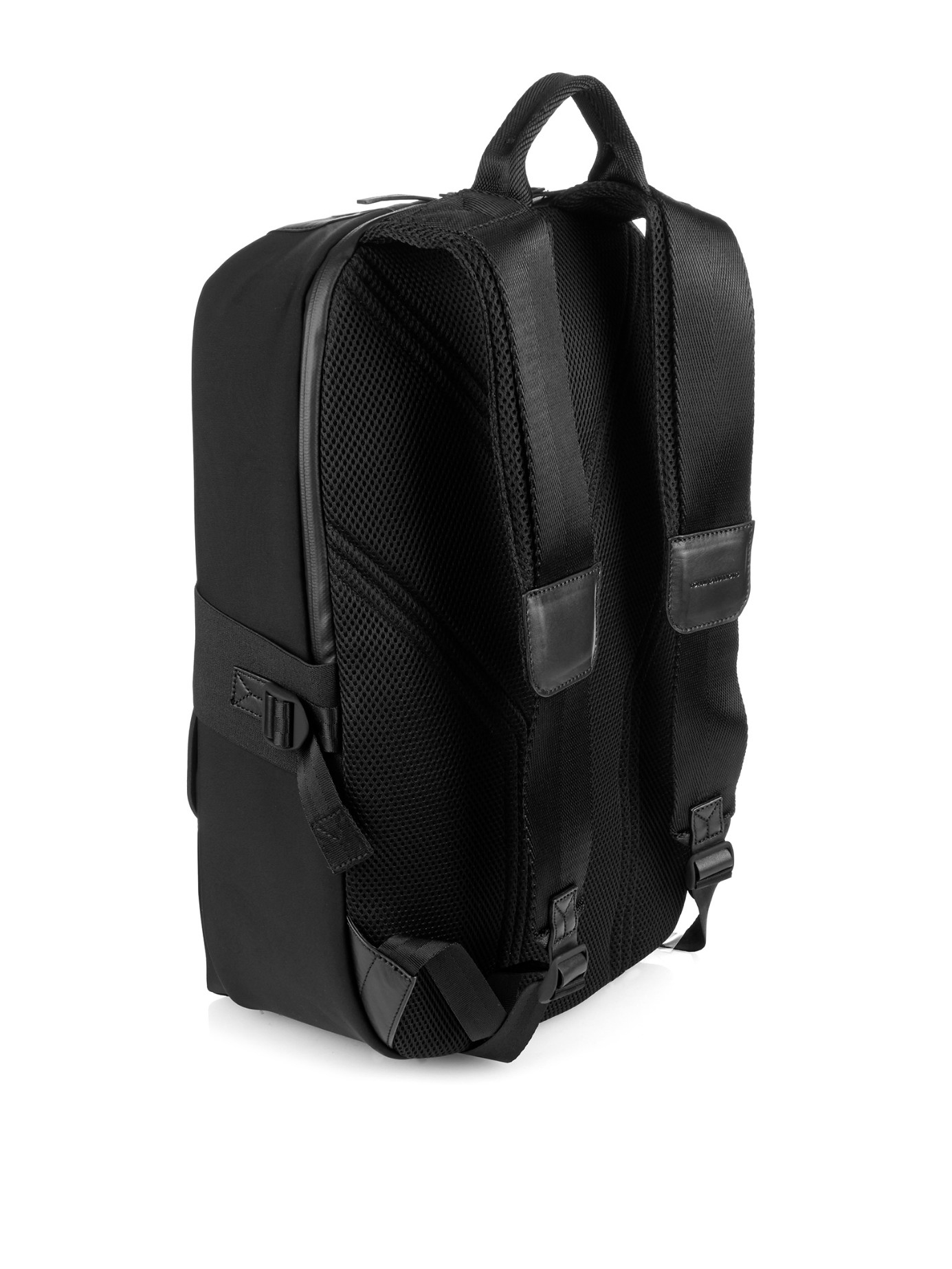 Y-3 Day Neoprene And Leather Backpack In Black For Men 