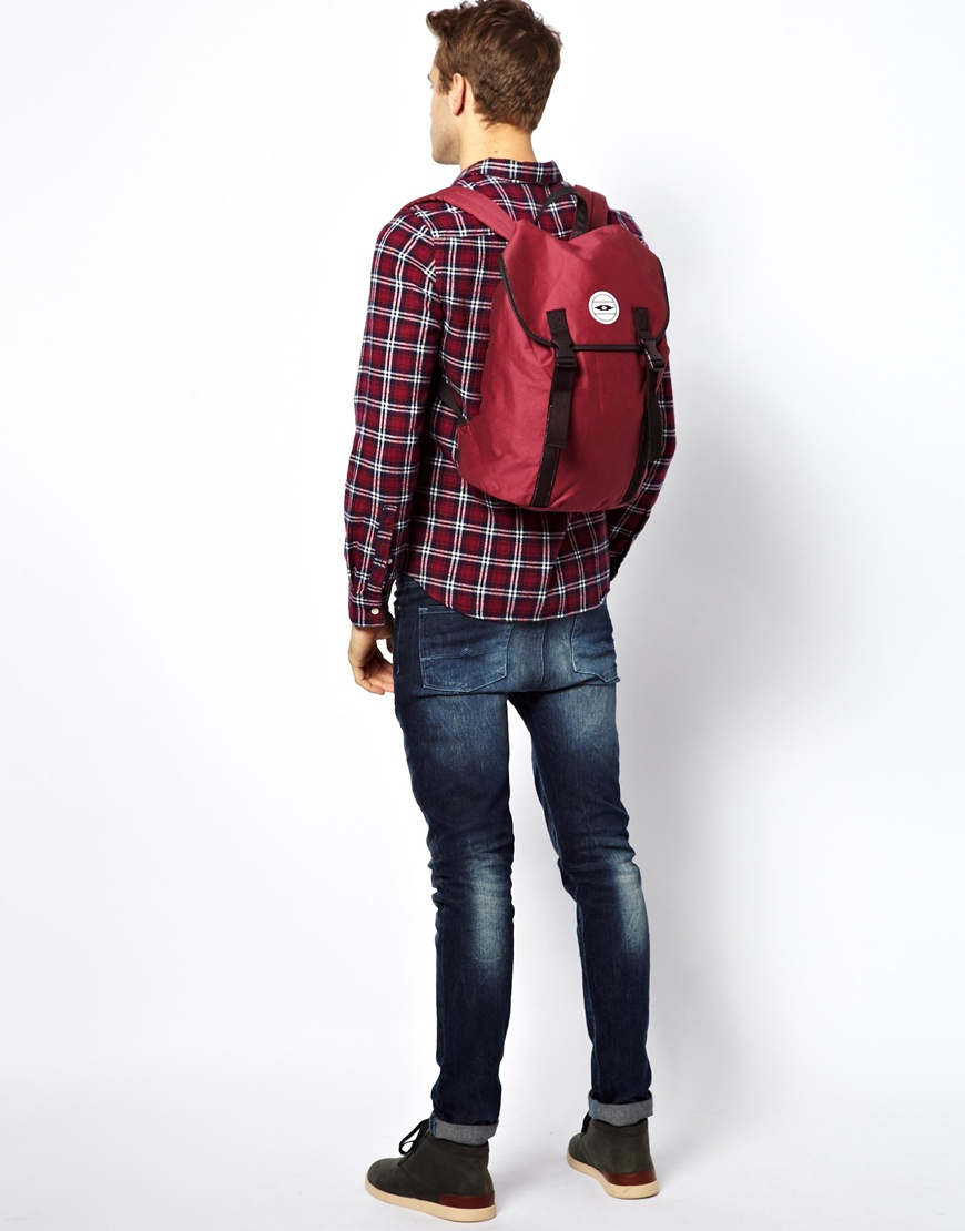 Lyst Asos Backpack with Badge in Red for Men