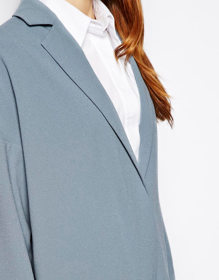 Lyst Asos Duster Coat in White