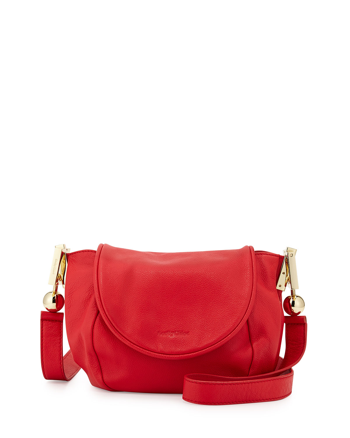 See by chloé Lena Vachetta Leather Crossbody Bag in Red (FLAMBOYANT RED) | Lyst