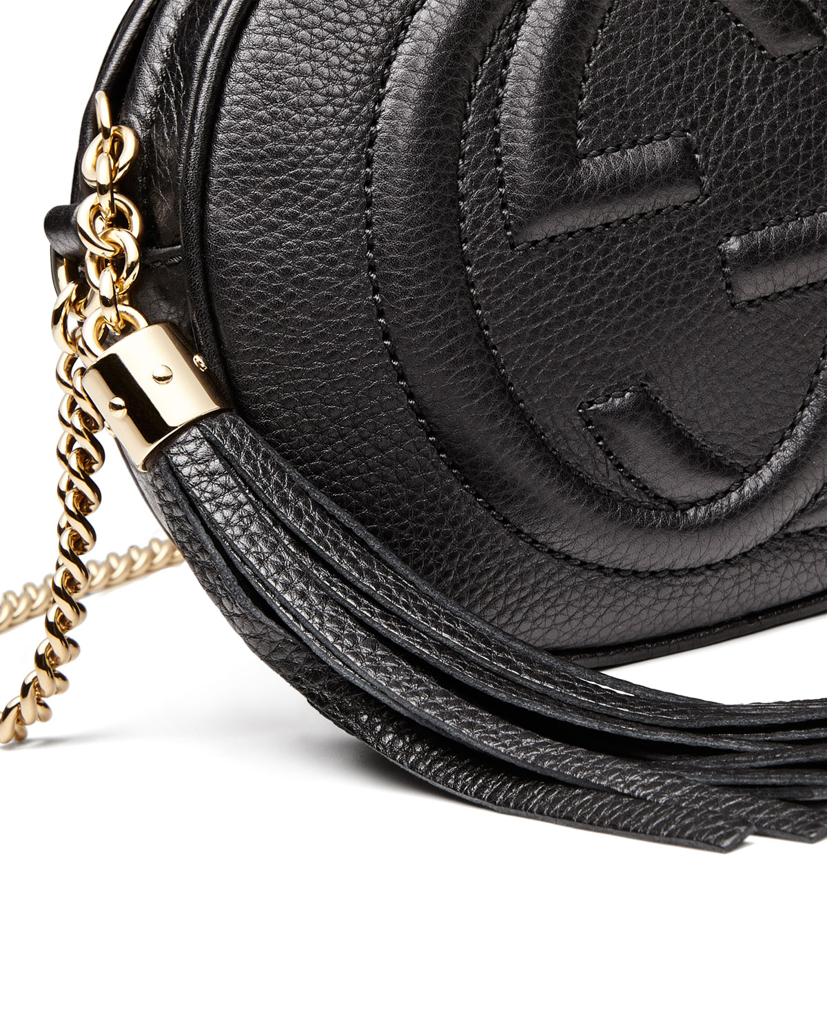 Lyst - Gucci Soho Leather Mini Chain Bag in Black