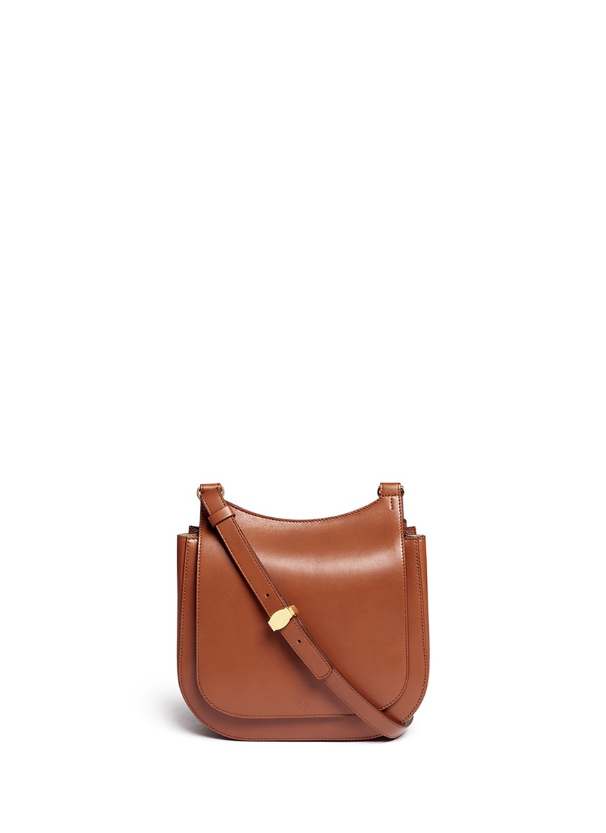 Lyst The Row 'hunting' Small Leather Shoulder Bag in Brown