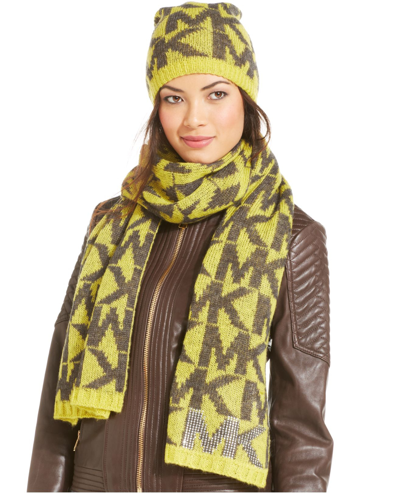 Lyst - Michael Kors Michael Logo Scarf in Yellow