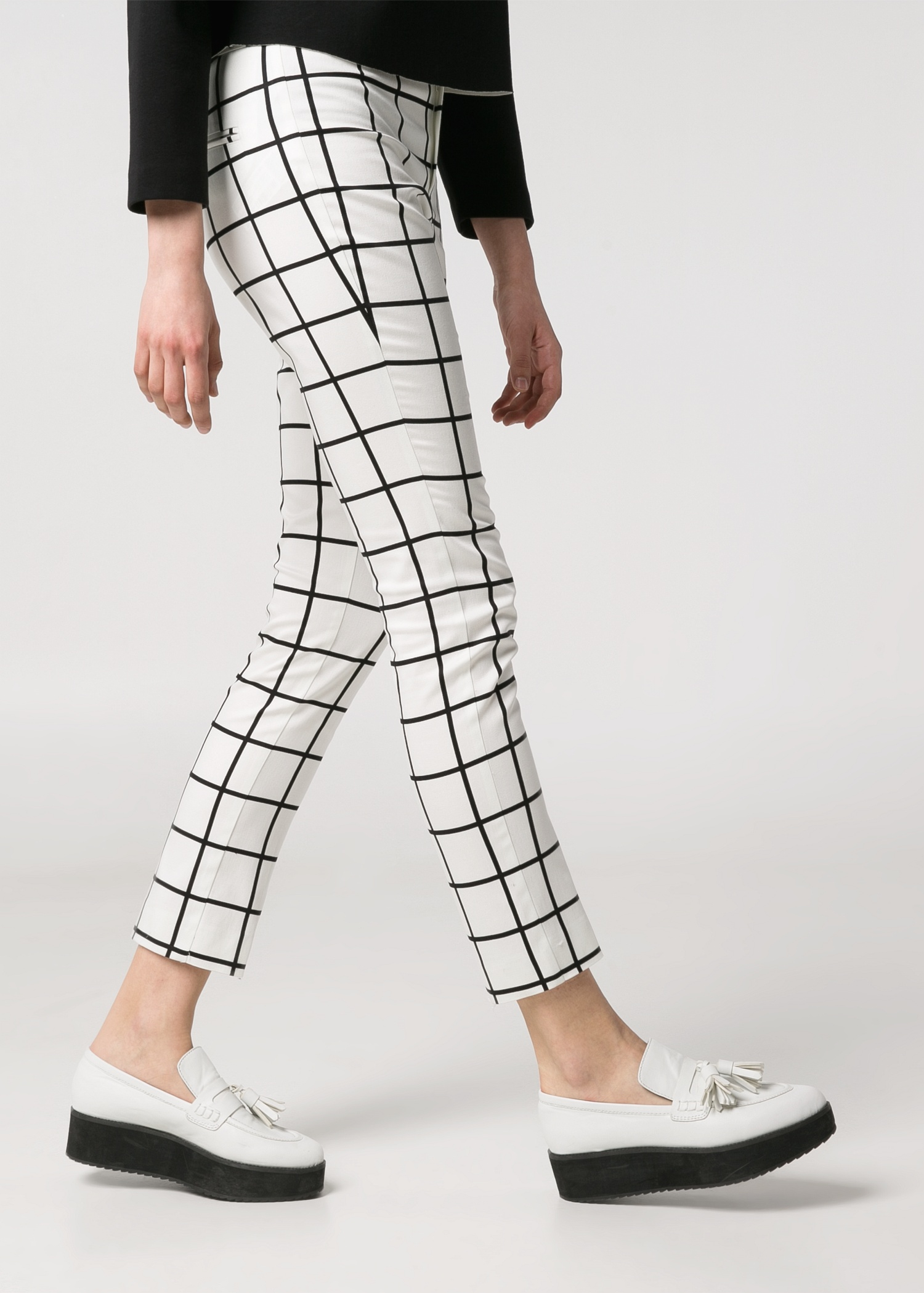 mango check trousers