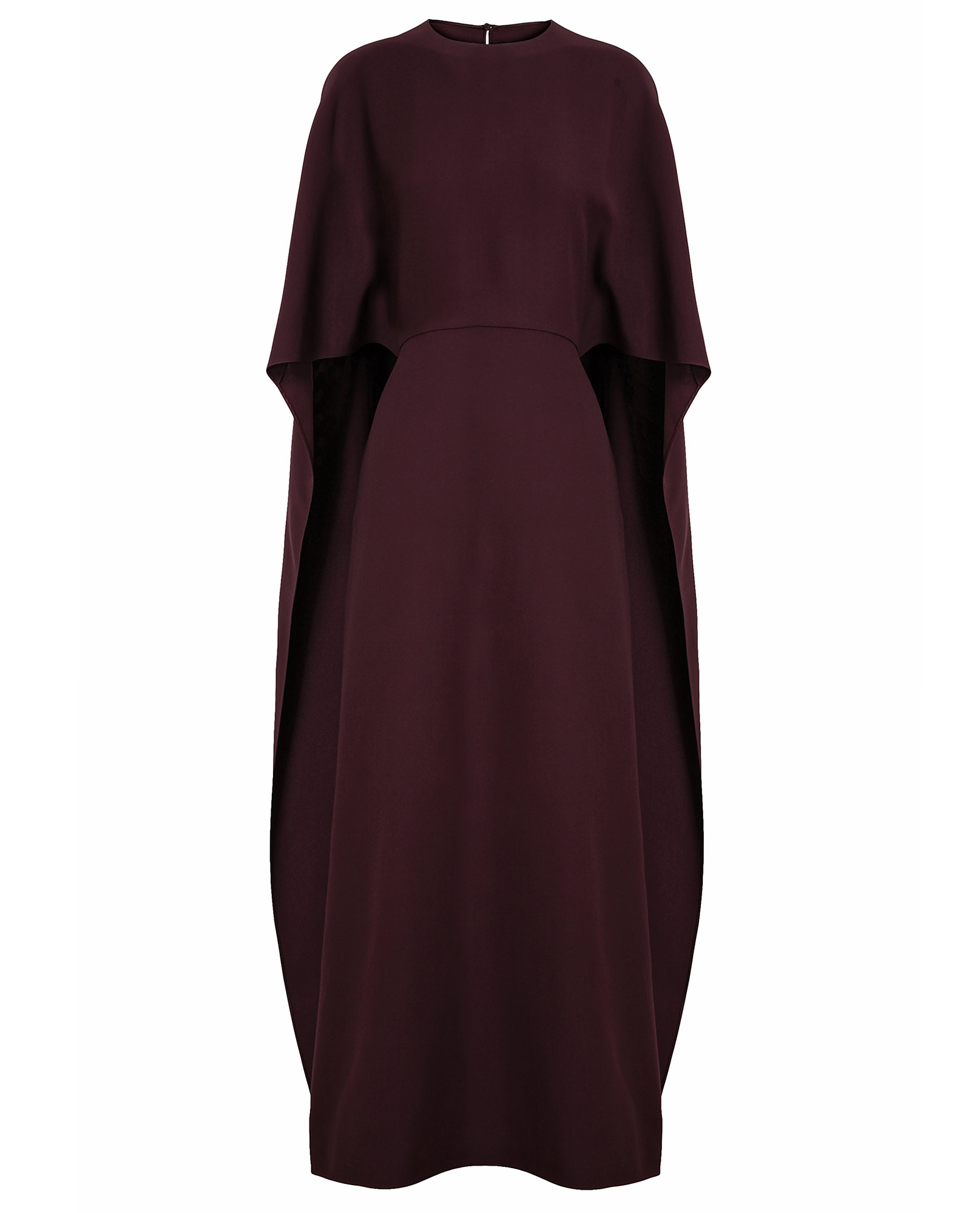 Valentino Crepe Silk Cape Gown in Purple | Lyst