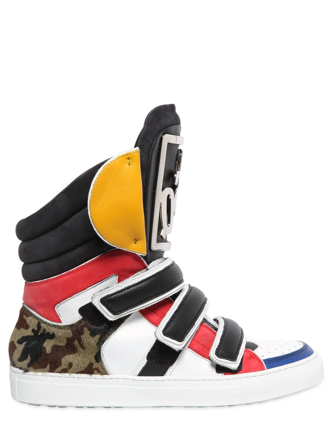 Lyst - Dsquared² Leather Big Tongue High Top Sneakers for Men