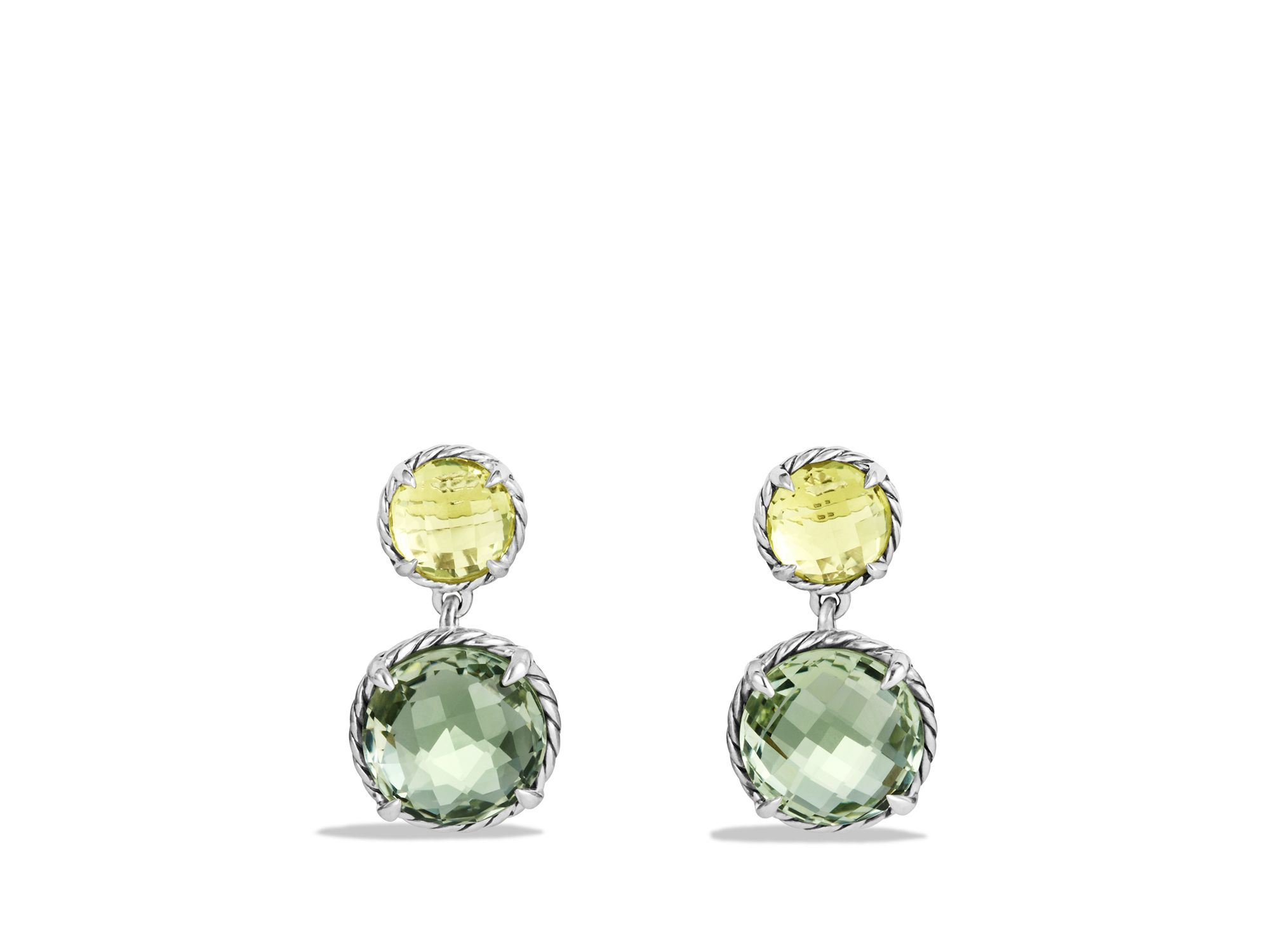 Lyst David Yurman Claine Double Drop Earrings With Prasiolite Gallery