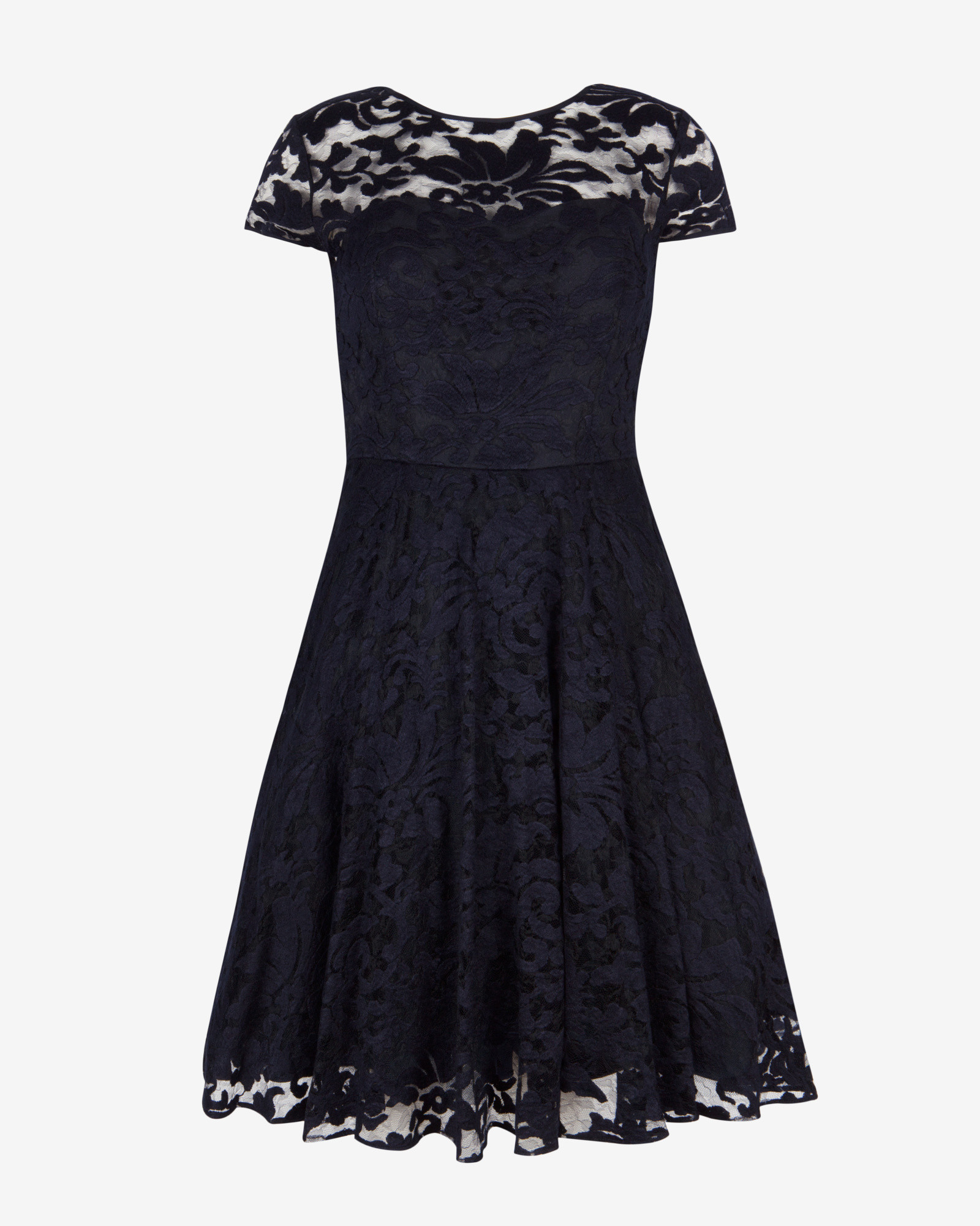 Ted Baker Floral Lace Dress in Blue (Navy) | Lyst