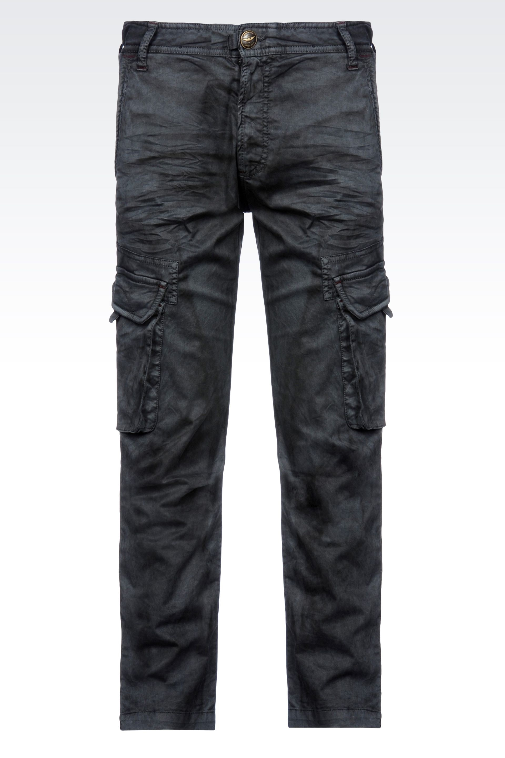 blue jeans cargo pants