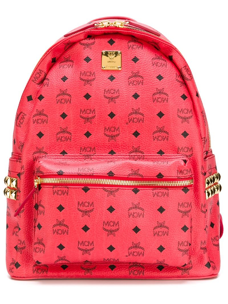 Small Red Mcm Backpack