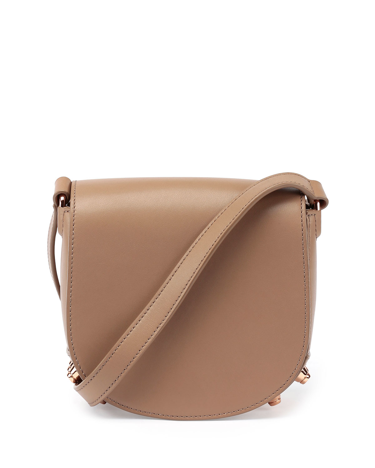 Alexander wang Lia Mini Leather Saddle Bag in Brown | Lyst