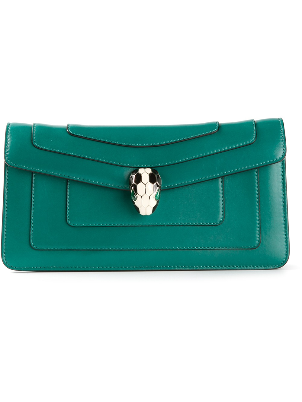 lyst-bvlgari-clutch-bag-in-green