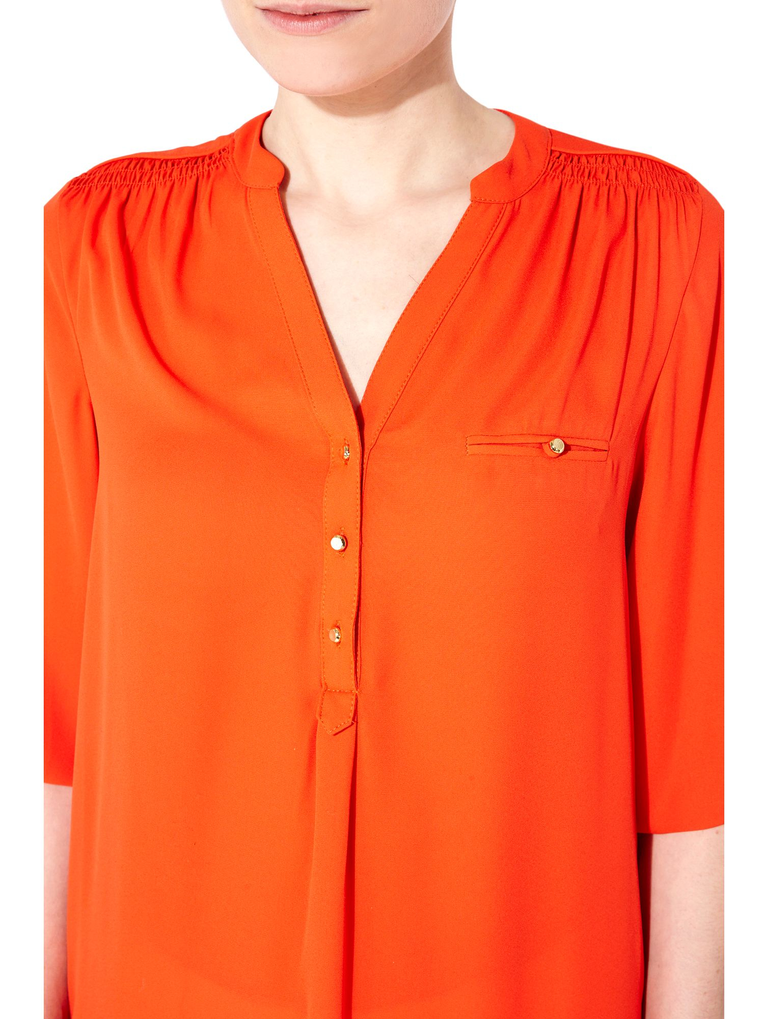 Wallis Orange Venus Shirt in Orange | Lyst