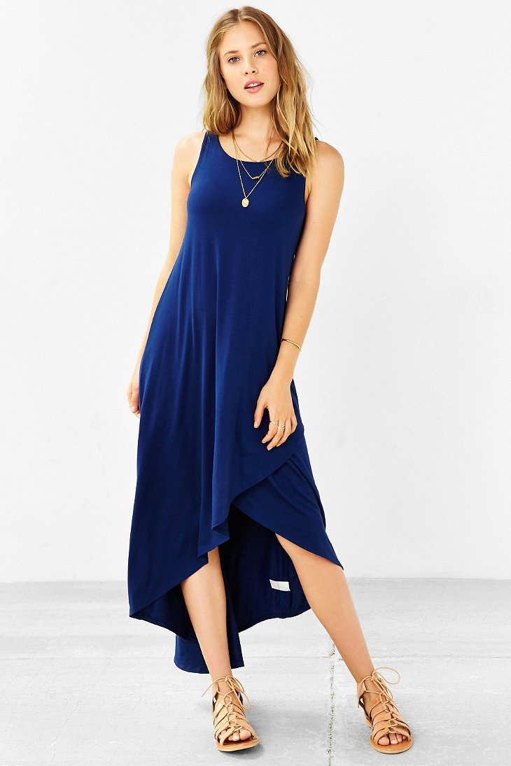 Lyst - Kimchi Blue High/low Drapey Maxi Dress in Blue