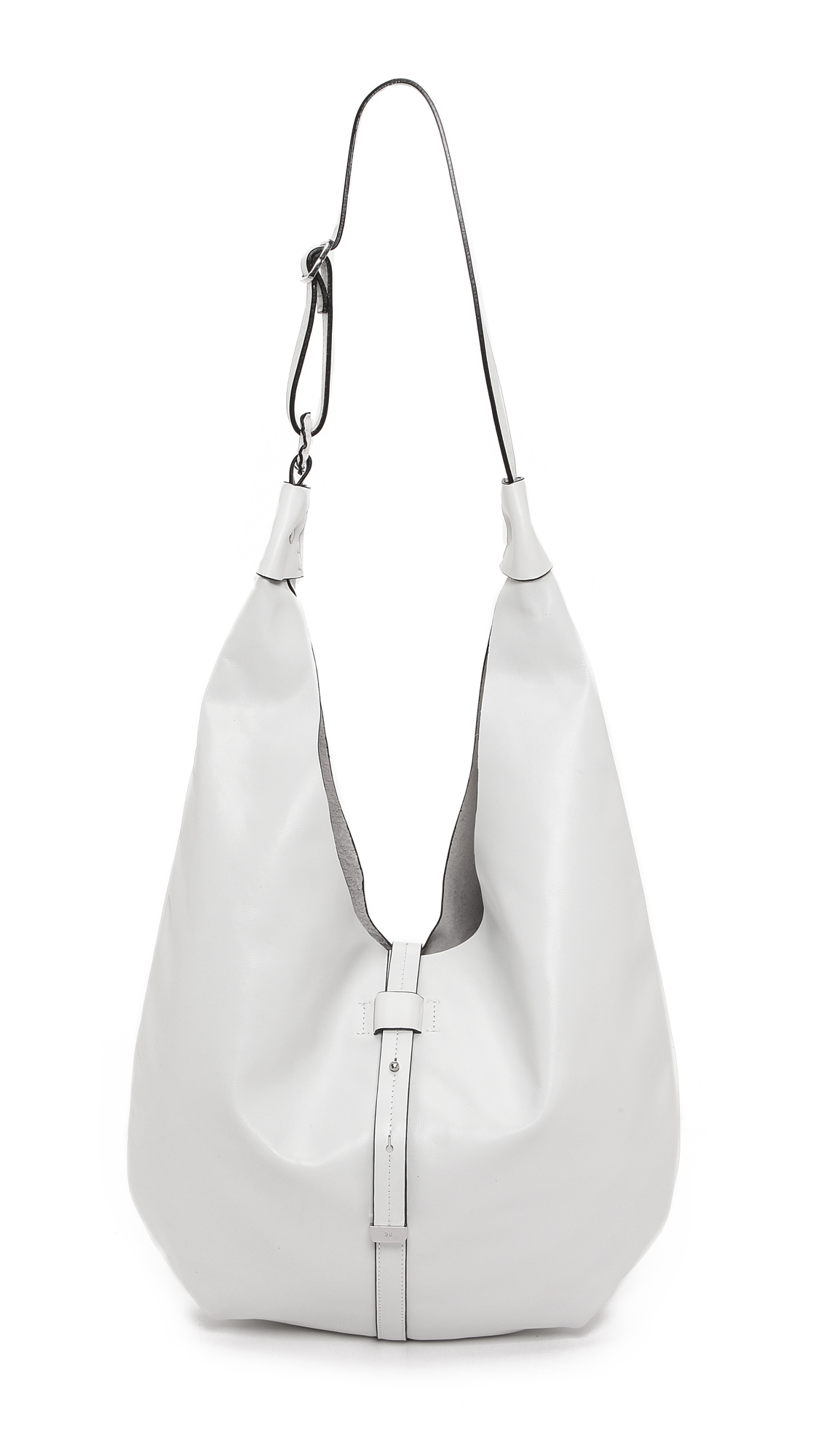 white hobo leather bag