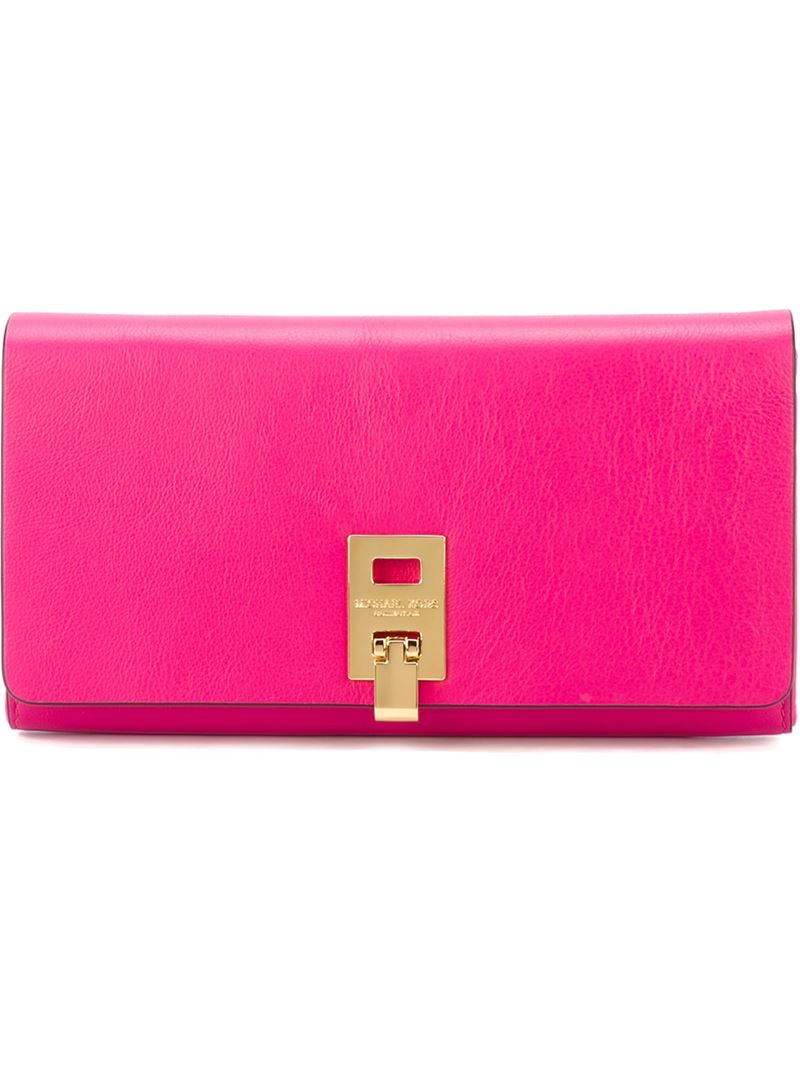 Michael kors Miranda Wallet in Pink (PINK/PURPLE) | Lyst